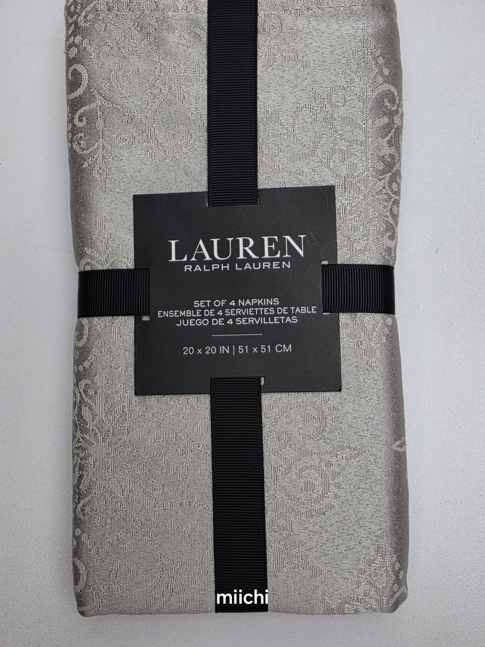 Lauren Ralph Lauren Silver Napkin Set - 4 Pack